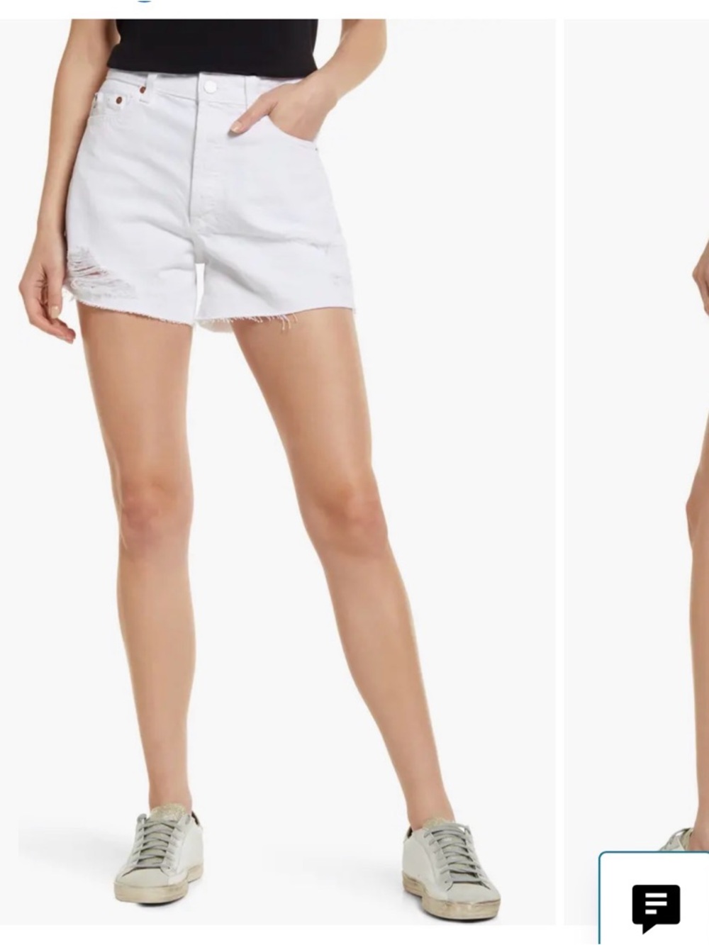 AG AG Adriano Goldschmied Alexxis High Waist Wedgie Shorts White Size 25